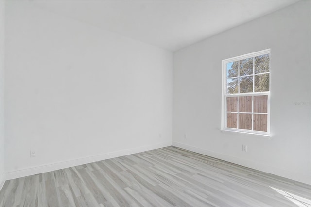 empty room featuring light hardwood / wood-style flooring