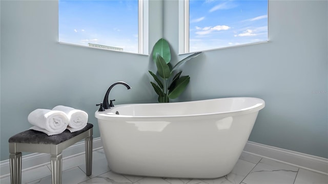 bathroom featuring a bathing tub