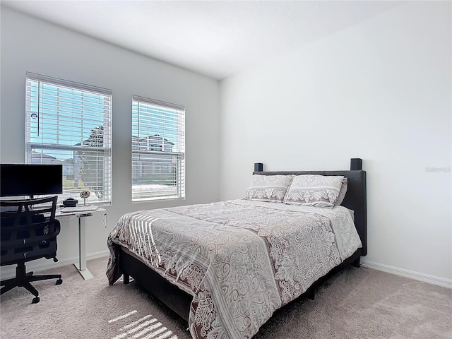 bedroom featuring carpet