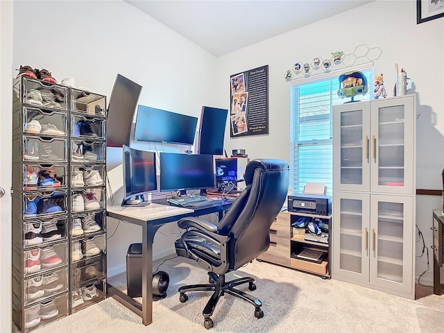 view of carpeted office