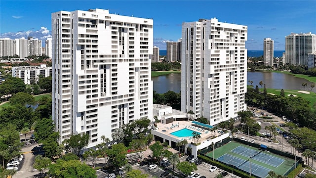 view of property featuring a water view