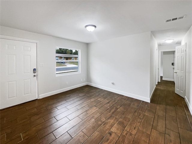 interior space featuring dark wood-type flooring