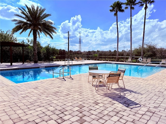 view of pool featuring a patio area