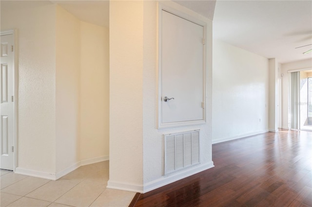 interior space featuring light hardwood / wood-style floors