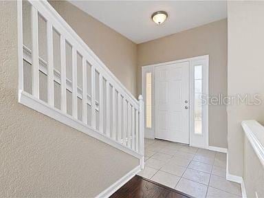 view of tiled foyer