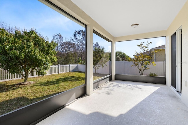 view of sunroom