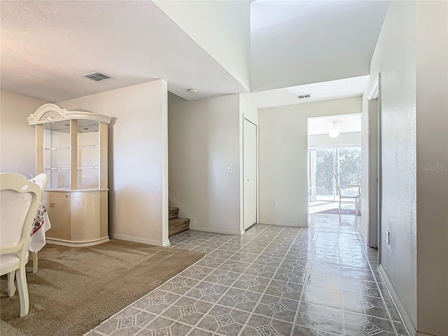 interior space with carpet floors