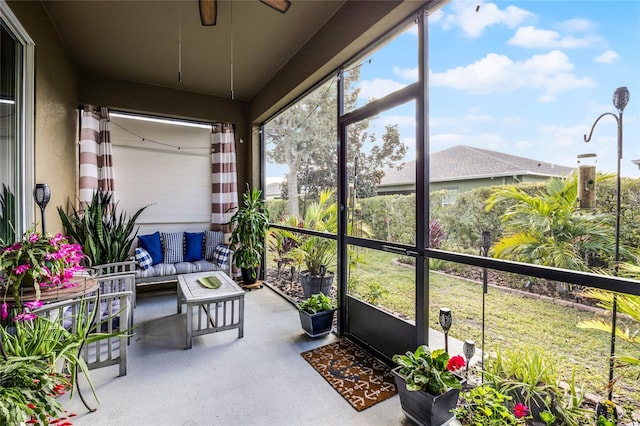 sunroom with a wealth of natural light