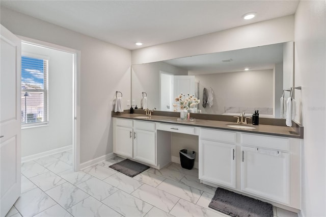 bathroom with vanity