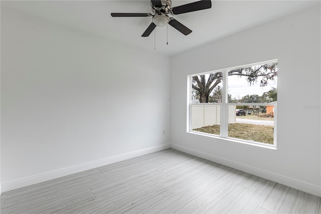 empty room with ceiling fan