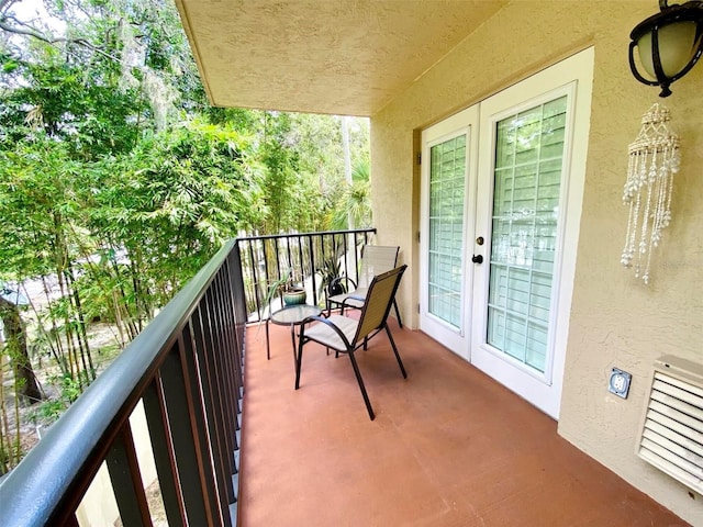 balcony featuring heating unit