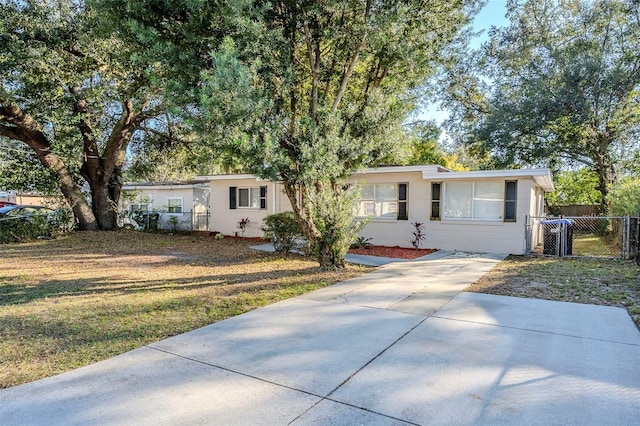 view of front of home with a front yard