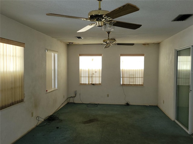 carpeted spare room featuring a healthy amount of sunlight