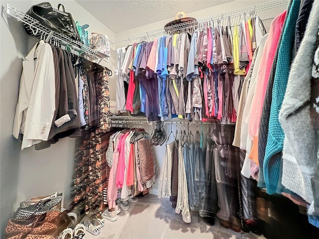 view of walk in closet