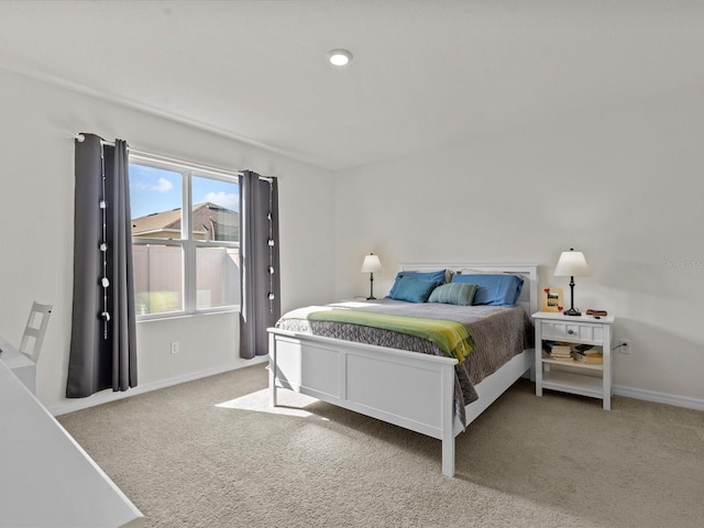 view of carpeted bedroom