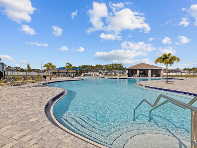 view of pool with a patio