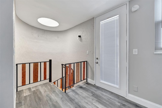 interior space featuring light wood-type flooring