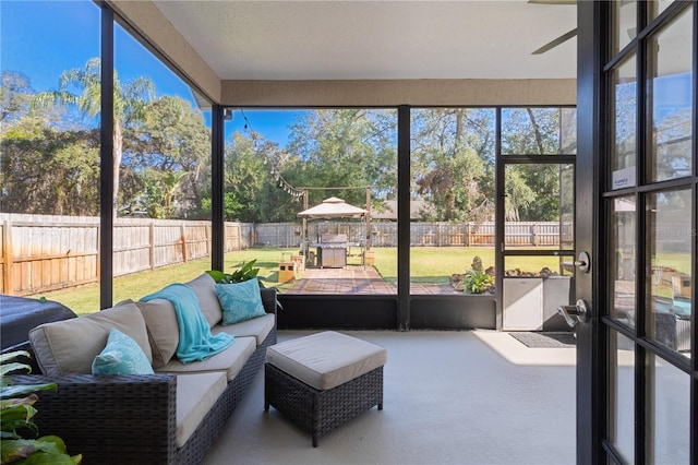 view of sunroom / solarium