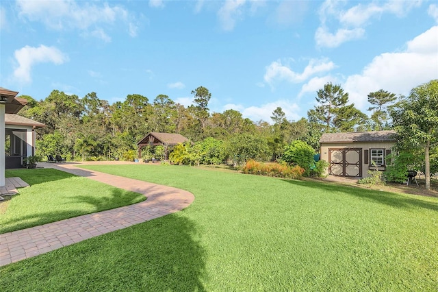 view of yard featuring a gazebo