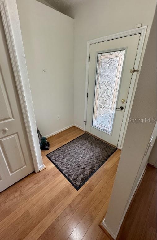 foyer featuring light hardwood / wood-style flooring