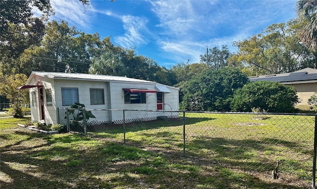 exterior space with a lawn