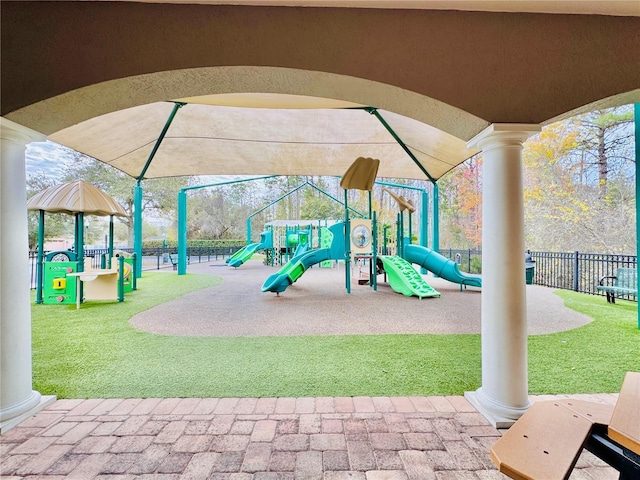 view of jungle gym