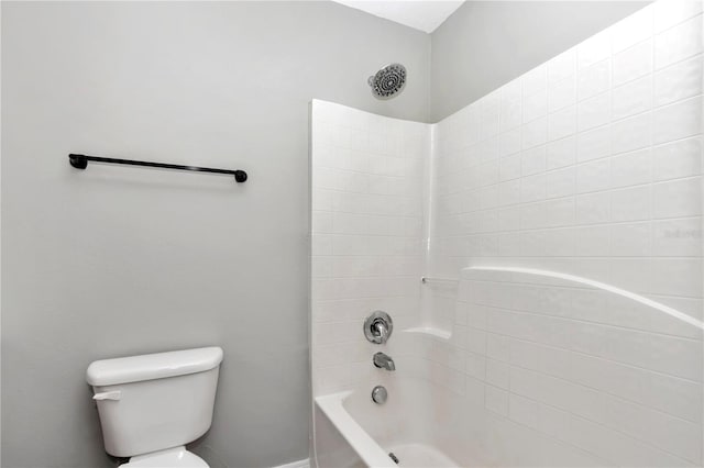 bathroom featuring toilet and shower / washtub combination