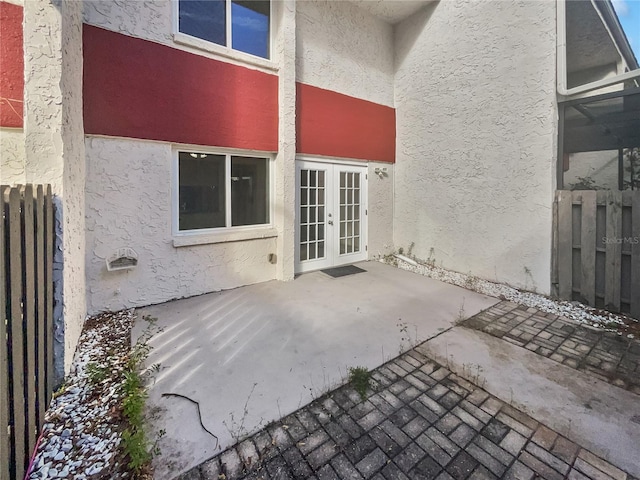 view of patio / terrace featuring french doors