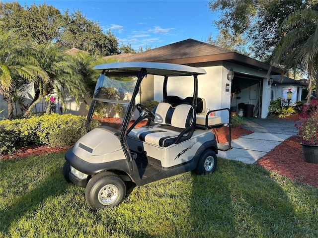 exterior space with a lawn