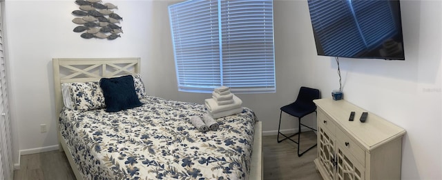 bedroom featuring light hardwood / wood-style floors