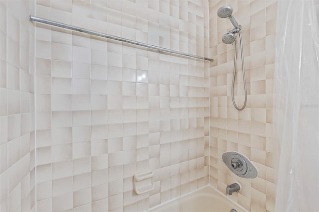 full bathroom featuring shower / bath combination with curtain