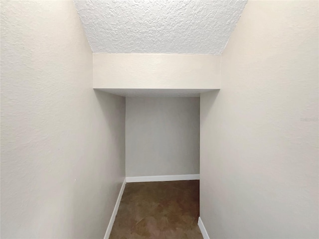 walk in closet featuring lofted ceiling