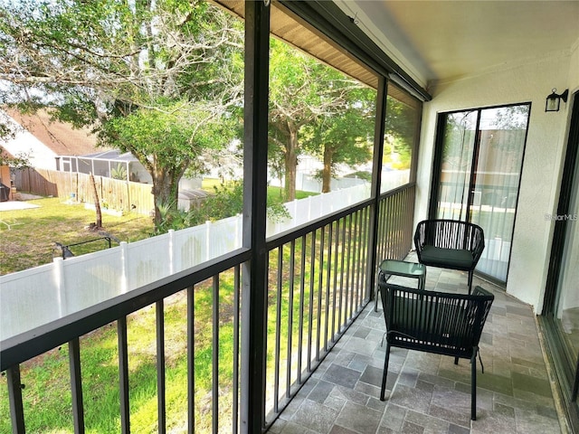 view of sunroom / solarium