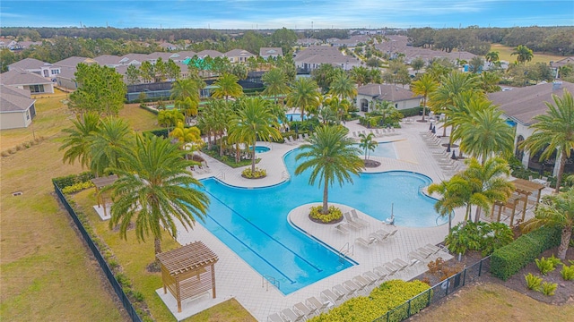1987 Key Bay Trl, Kissimmee, FL 34747 - community pool featuring a pergola and a residential view