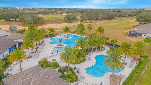 1987 Key Bay Trl, Kissimmee, FL 34747 - aerial view of a pool and a golf club