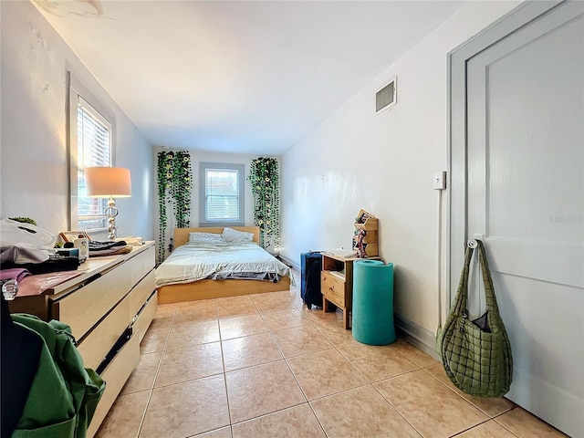 view of tiled bedroom