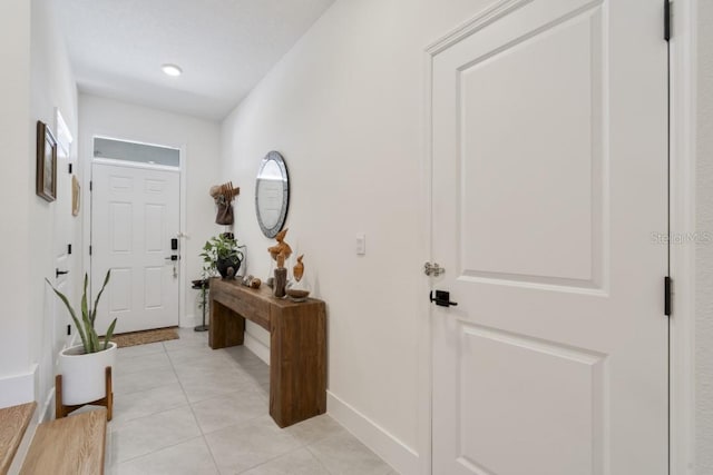 view of tiled entryway