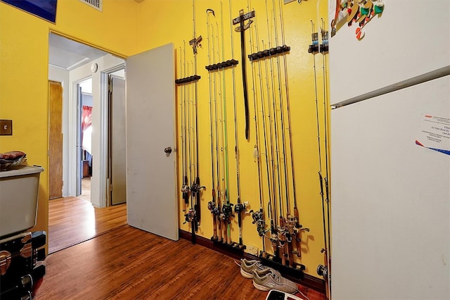 hallway featuring hardwood / wood-style flooring