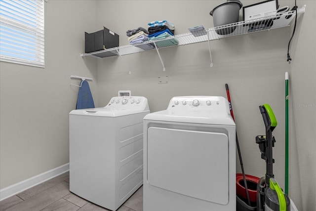 washroom featuring separate washer and dryer