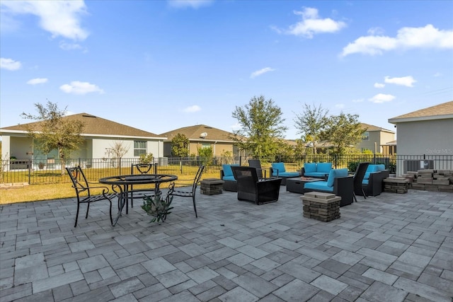 view of patio / terrace featuring outdoor lounge area