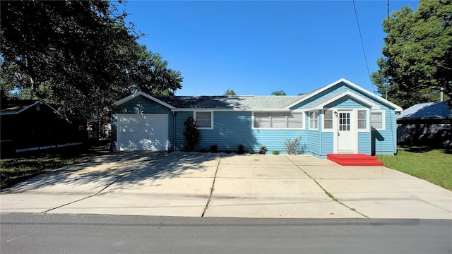 view of single story home