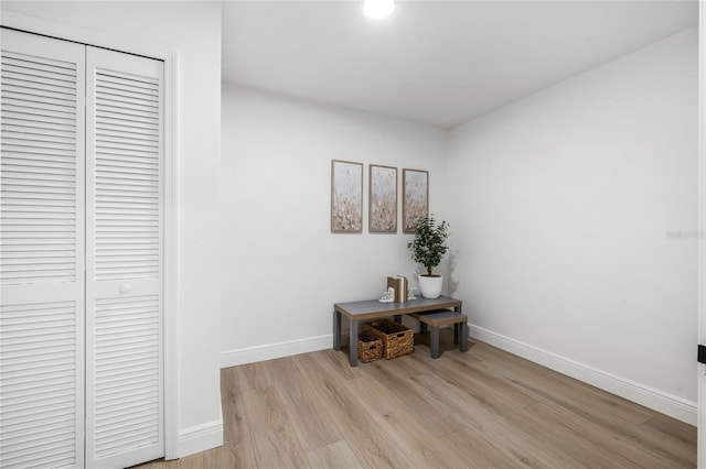 interior space featuring light wood-type flooring