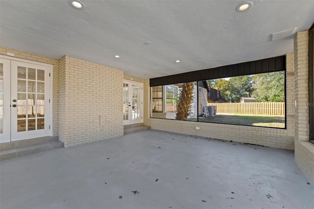 view of patio with french doors