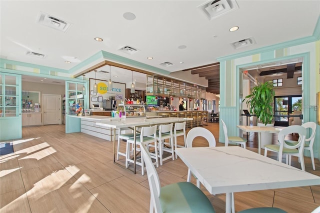 view of dining area