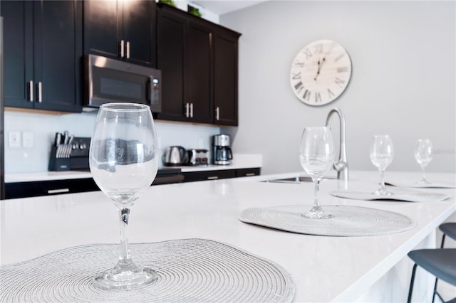 kitchen featuring a breakfast bar area