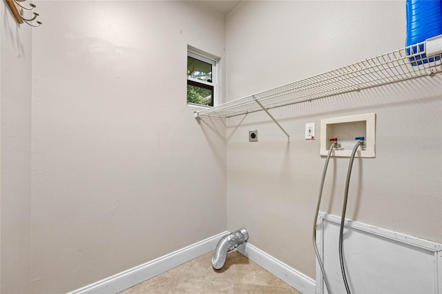 washroom featuring hookup for a washing machine and hookup for an electric dryer