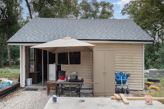 view of outbuilding