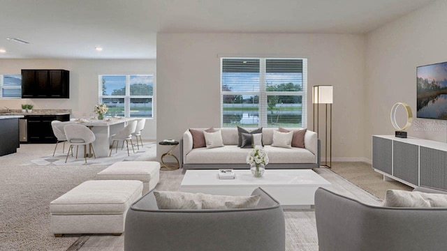 view of carpeted living room