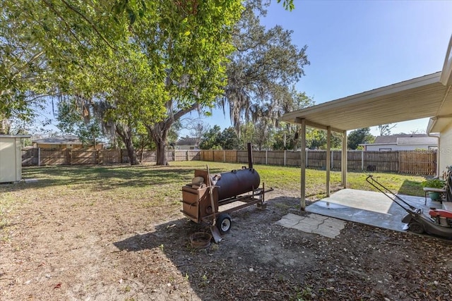 view of yard with a patio