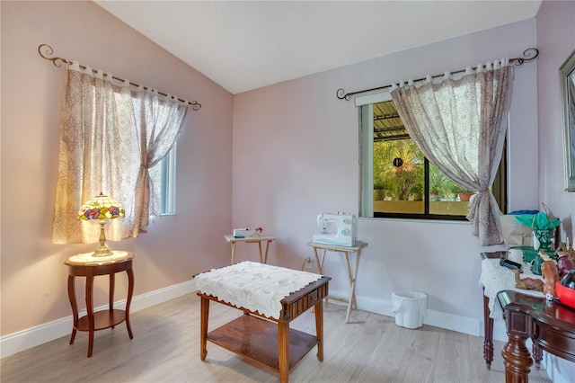 743 Golden Sunshine Cir, Orlando, FL 32807 - sitting room featuring plenty of natural light, light hardwood / wood-style floors, and vaulted ceiling